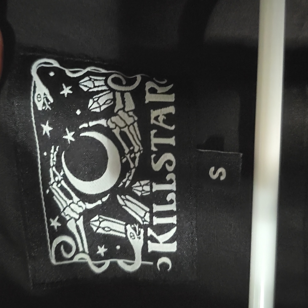 Killstar Gothic Button Down Dress With Lace Accents - Picture 3 of 9